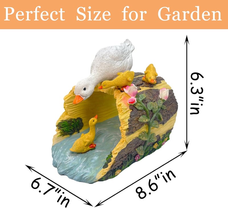 Euiroet Eco-Friendly Duck Statue - Outdoor Decor Sculpture, Garden Animal Statue, Gutter Diverter Rain, Downspout Extender, Splash Block, Decorative Gutter Extension, Ornament, 3"x4" Fit - Image 3